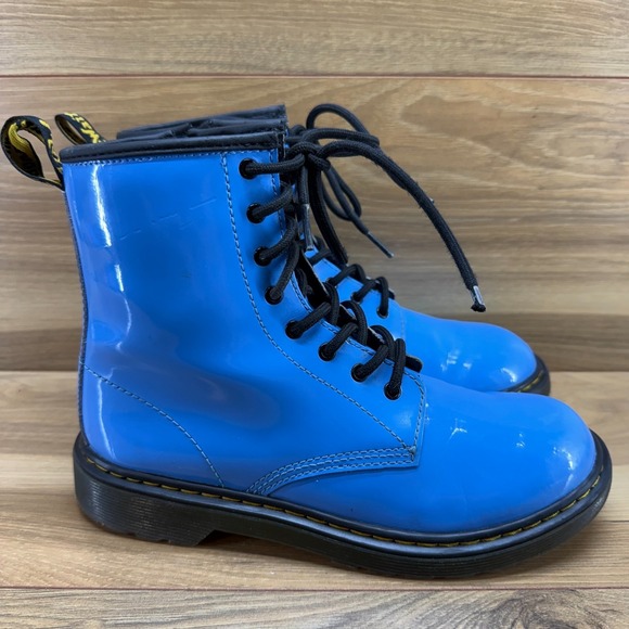 Dr. Martens Other - Dr Martens Youth Girls Zavala Boots 5 EU 37 Blue Patent Leather Casual Punk Zip